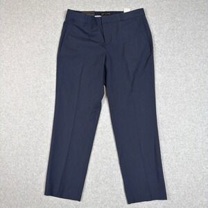 NWT Banana Republic Avery Slim Straight Ankle Pants Navy Wool Blend Mid Rise 6